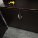 Espresso Office Suite w/ Straight Bow Front Desk & Credenza